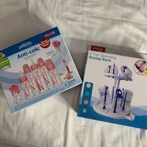 NEW Dr. Brown’s Bottle Set + Playtex Drying Rack Bundle | Retail $60